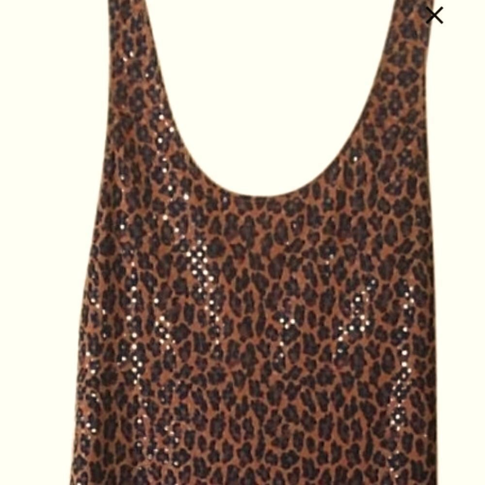 Express Sequined  Animal Print Tank Dress - Picture 5 of 11